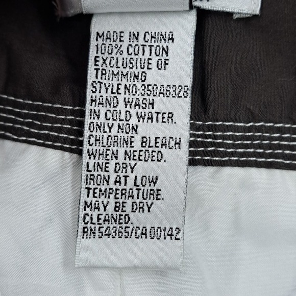 Nygard collection brown white leaf pattern 100% cotton skirt size petite 10 - Picture 5 of 5